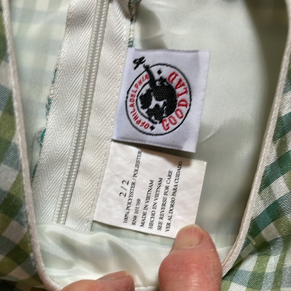 Good Lad Green and Cream Color Gingham size 2T dress with back zipper Adorable!! - Picture 3 of 3